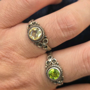 페리도트 시튜린 은반지 이미지