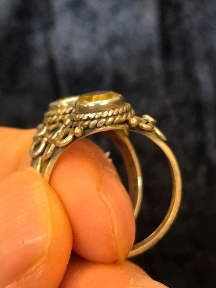 페리도트 시튜린 은반지 이미지