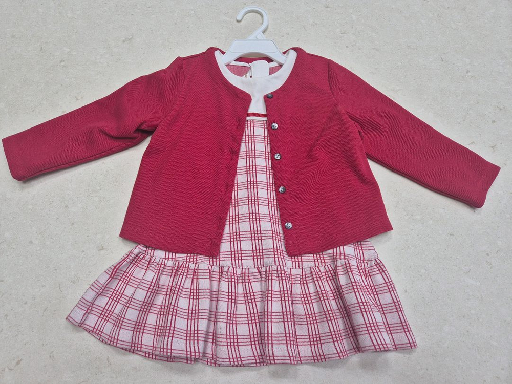 해피랜드 여아원피스 가디건 세트 110사이즈--1