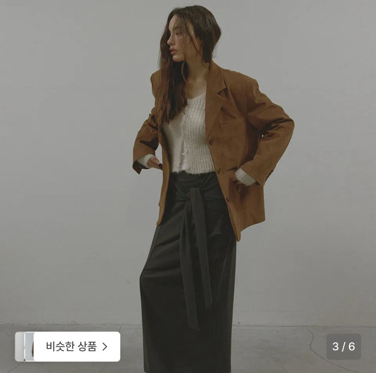 아수라 스티치 스웨이드 자켓 브라운 이미지