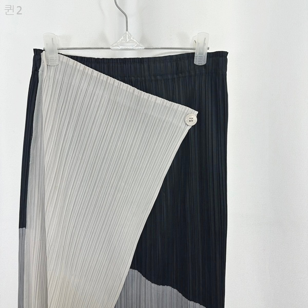 보세 여성 주름 플리츠 스커트치마 밴딩 (FREE)--1