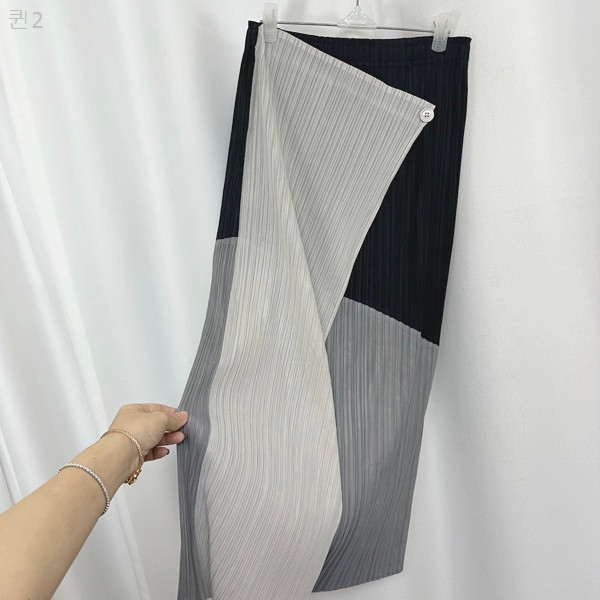 보세 여성 주름 플리츠 스커트치마 밴딩 (FREE)--2