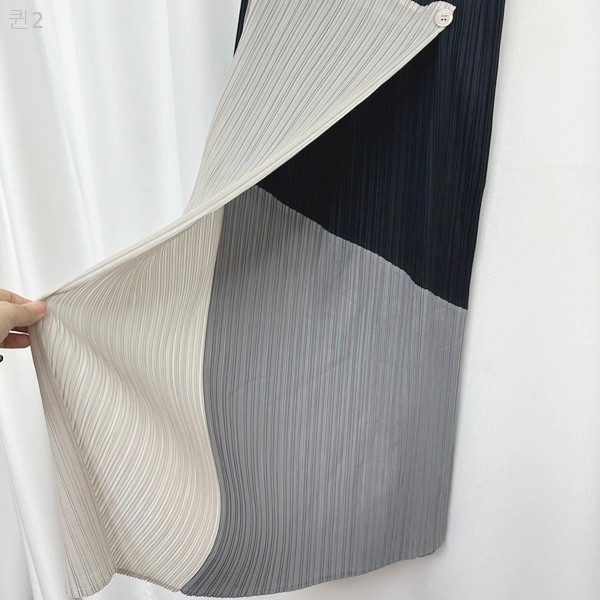 보세 여성 주름 플리츠 스커트치마 밴딩 (FREE)--4