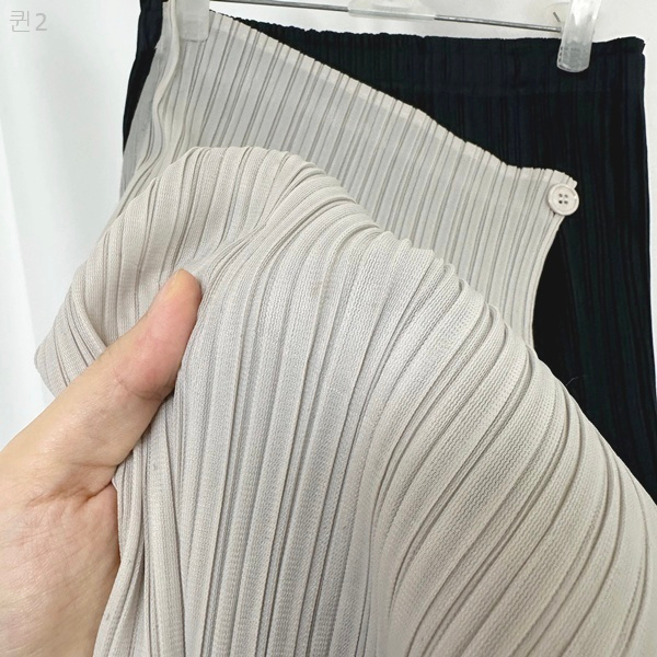 보세 여성 주름 플리츠 스커트치마 밴딩 (FREE)--6