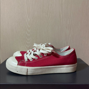 (220)무인양품 단화 무지퍼셀 레드 운동화