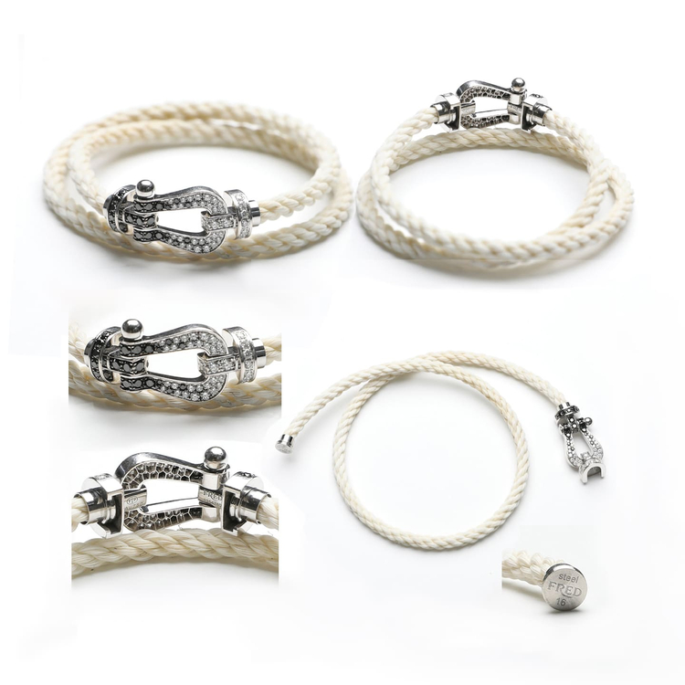 프레드 포스텐 화골 라지 블랙&화이트 다이아 풀파베 모델 이미지