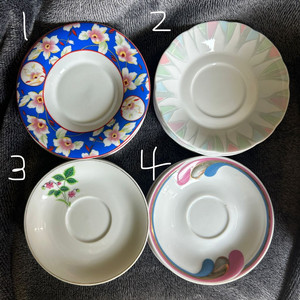우리나라 옛날 빈티지 요업개발 밀양도자기 소서 찻잔 받침 접시 그릇 디저트 플레이트 팝니다 이미지