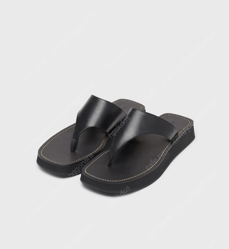 lfm 엘에프엠 lexxfingermarche Marina Leather Slides / Black 240 이미지