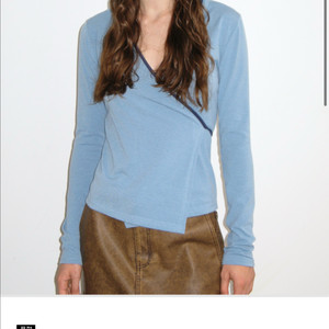 (새상품)폴리수엠 스트랩 가디건 스카이블루 이미지