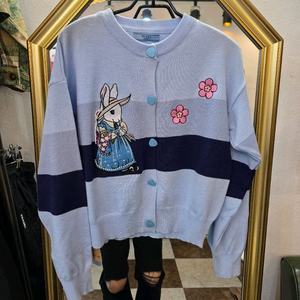 M 토끼자수 캐시미어 니트가디건