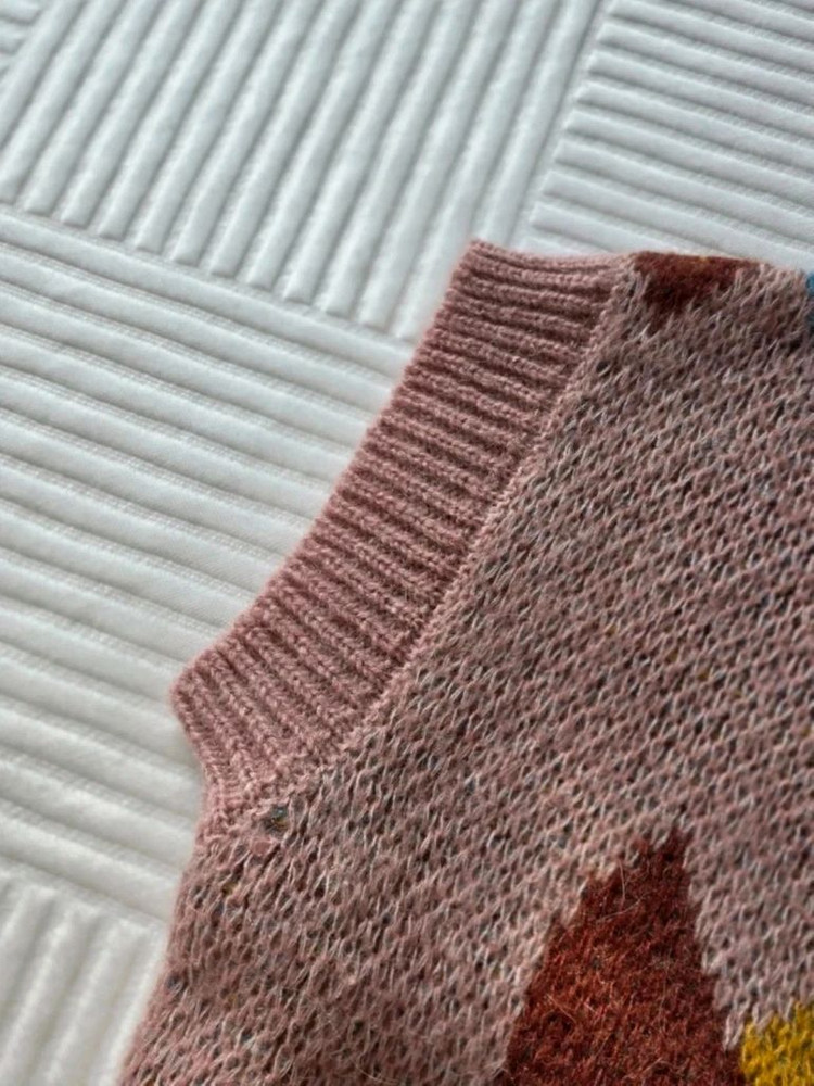 리미떼두두 핑크 다이아 니트베스트--4