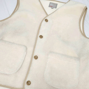 스파오 양털 조끼 아이보리 L