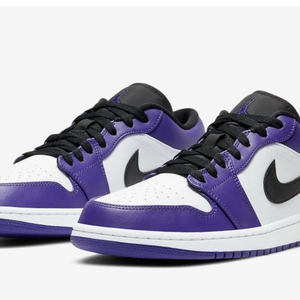 조던 1 로우 코트 퍼플 화이트 553558-500 (265)남성용 새제품