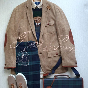 폴로 랄프로렌 그린 금장베어 스웨터 니트