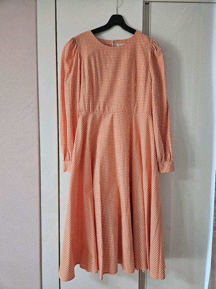 리린 체크 원피스--1