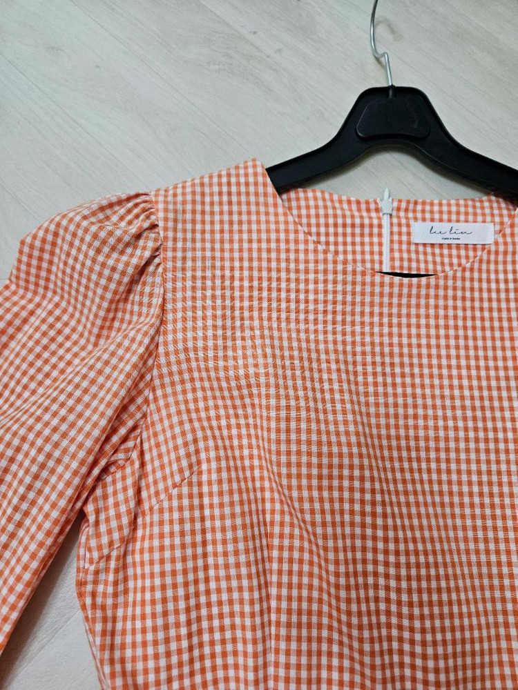 리린 체크 원피스--3