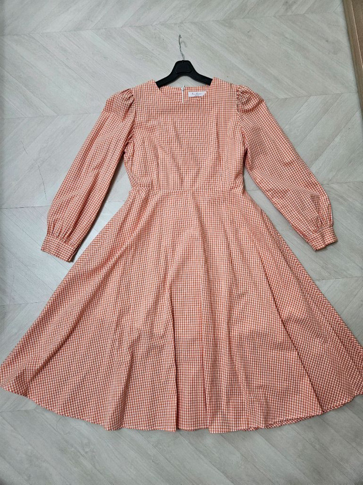 리린 체크 원피스--0