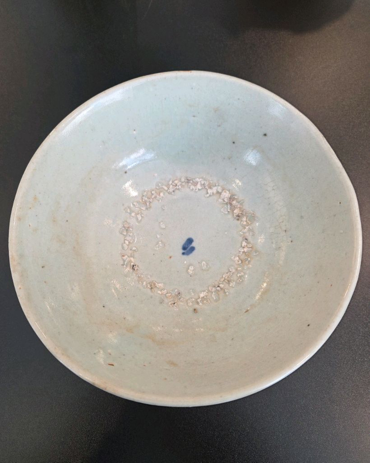 골동품 조선시대 후기 양구방산가마 청화백자 수자문 사발 이미지