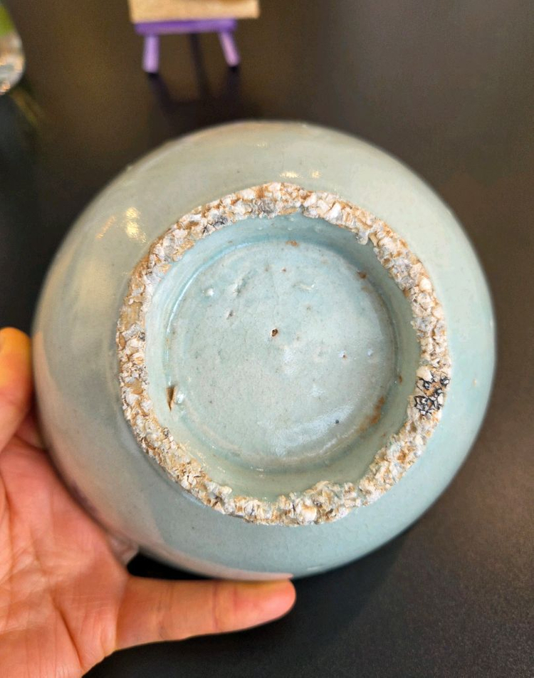 골동품 조선시대 후기 양구방산가마 청화백자 수자문 사발 이미지