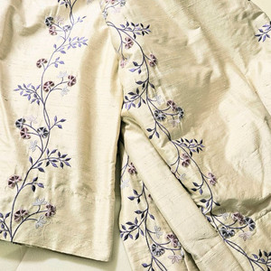 자수플라워 엔틱 이중암막커튼x2장