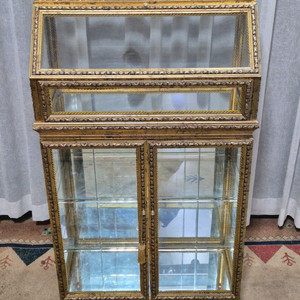 ITALY 엔틱 금장 유리 진열장
