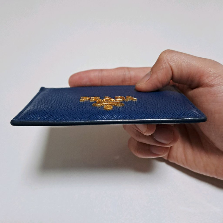 [100%/정품] 프라다 사피아노 메탈 카드지갑, 프라다지갑,프라다카드지갑--6