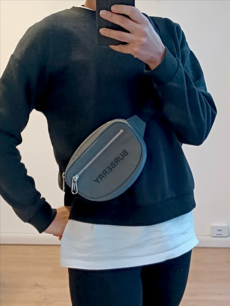 버버리 캐논 나일론 벨트백 그레이 이미지