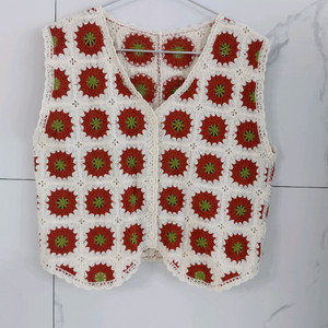 모티브 뜨개 조끼