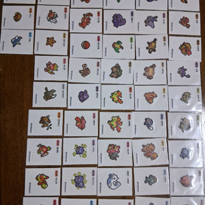 포켓몬띠부실 픽셀 55종 일괄판매 이미지