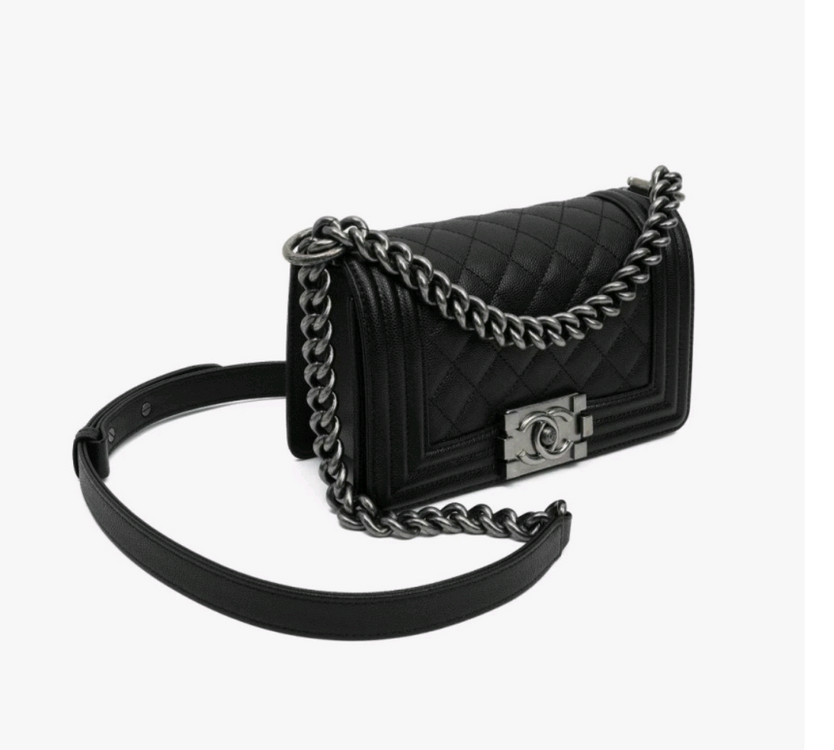 샤넬 보이백 스몰 플랩백 은장 블랙 이미지