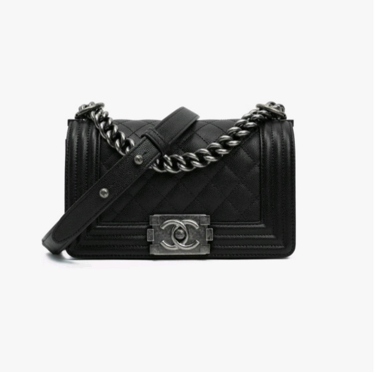 샤넬 보이백 스몰 플랩백 은장 블랙 이미지