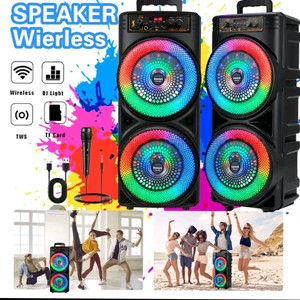 대형 다기능 블루투스 무선 스피커 노래방 스피커 라디오 스피커 새제품 이미지