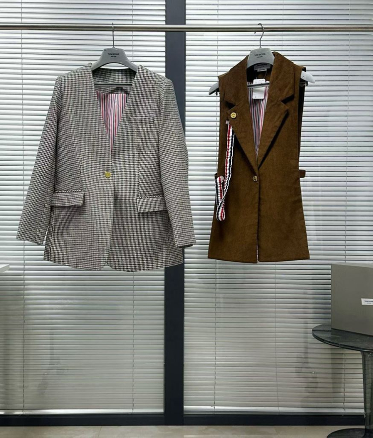 톰브라운 하운드 투스 코듀로이 투피스 블레이저--3