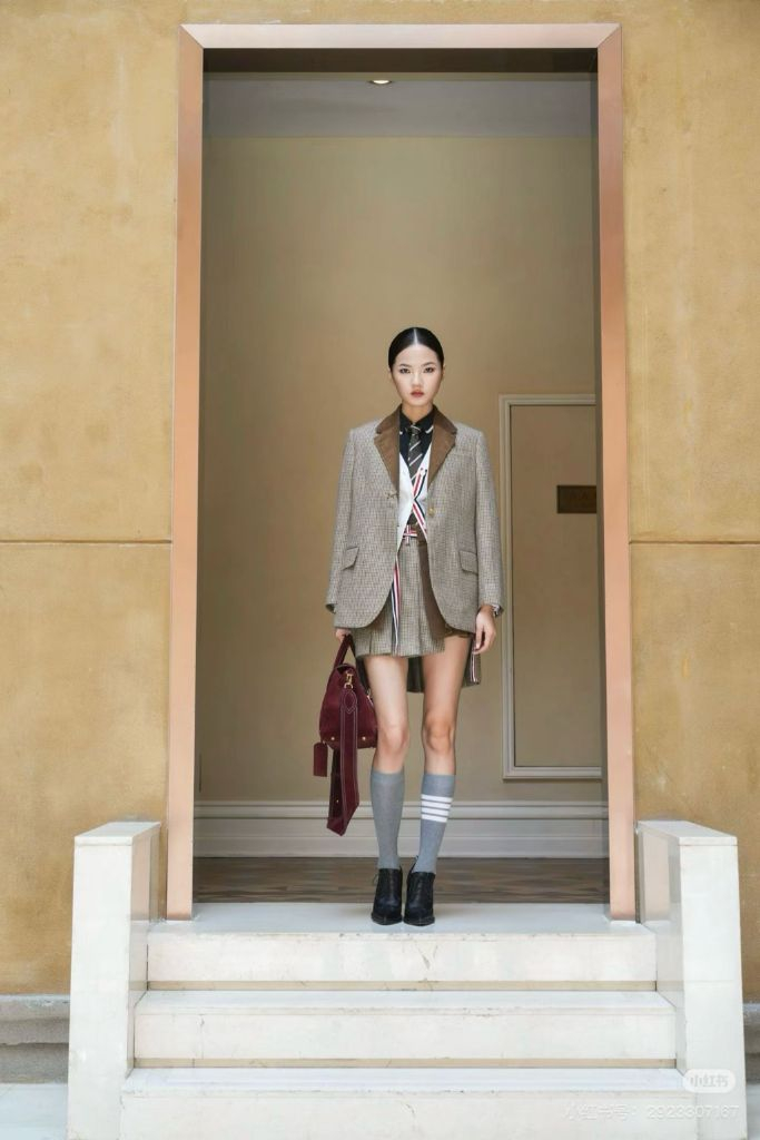 톰브라운 하운드 투스 코듀로이 투피스 블레이저--8