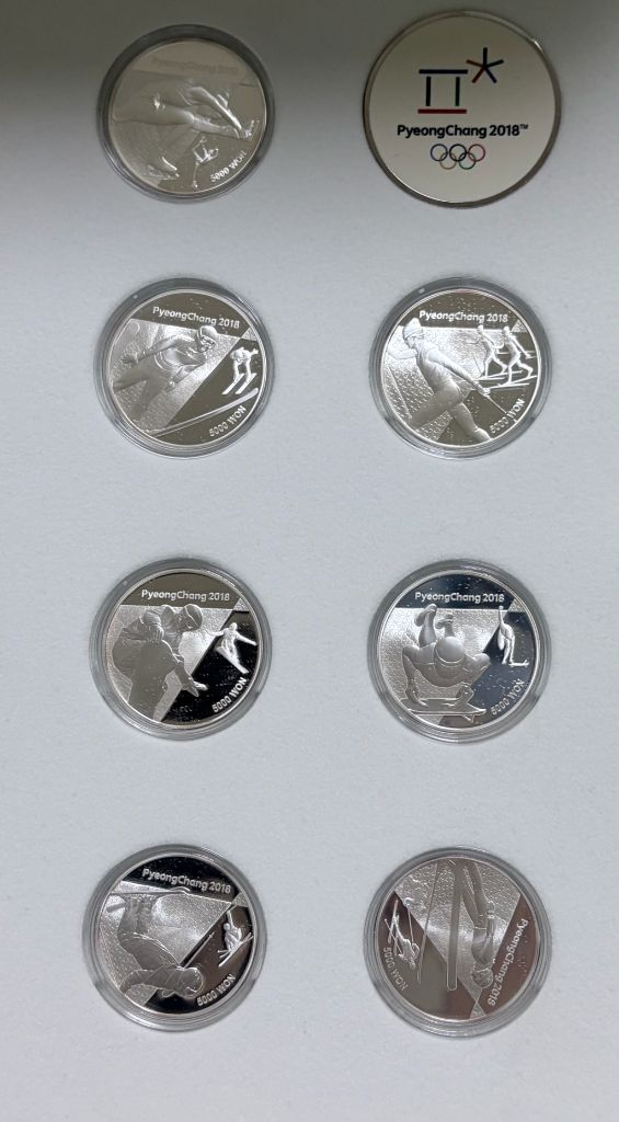평창올림픽 기념주화 (개별보증서O) 은화,황동화--2