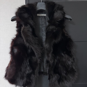 정품_앤클라인 모피 조끼_여우100%