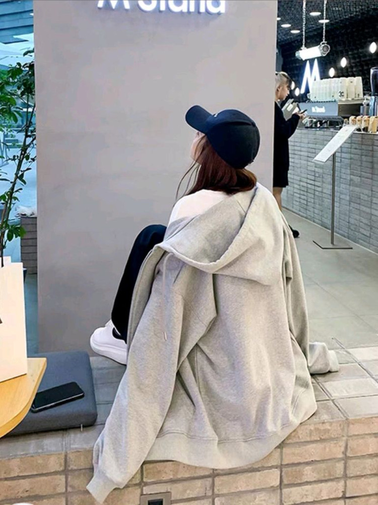 기모 후드집업 남여공용 검정색 회색 새제품색상 검정 회색싸이즈 95 ~ 105까지 기모 안감으로 제작된 후드집업 새--8