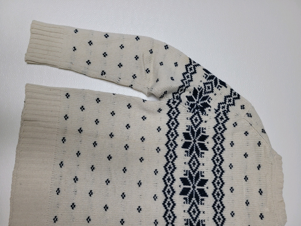 후아유 WHO.A.U 눈꽃패턴 니트 스웨터 L 아이보리--13