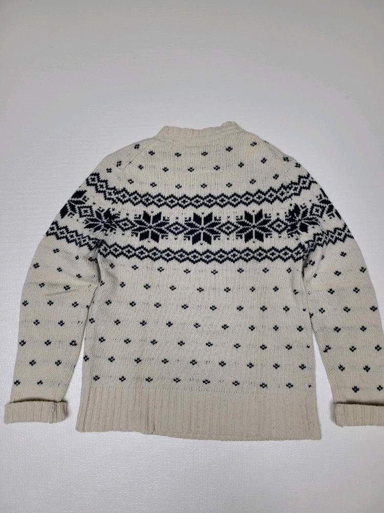 후아유 WHO.A.U 눈꽃패턴 니트 스웨터 L 아이보리--15