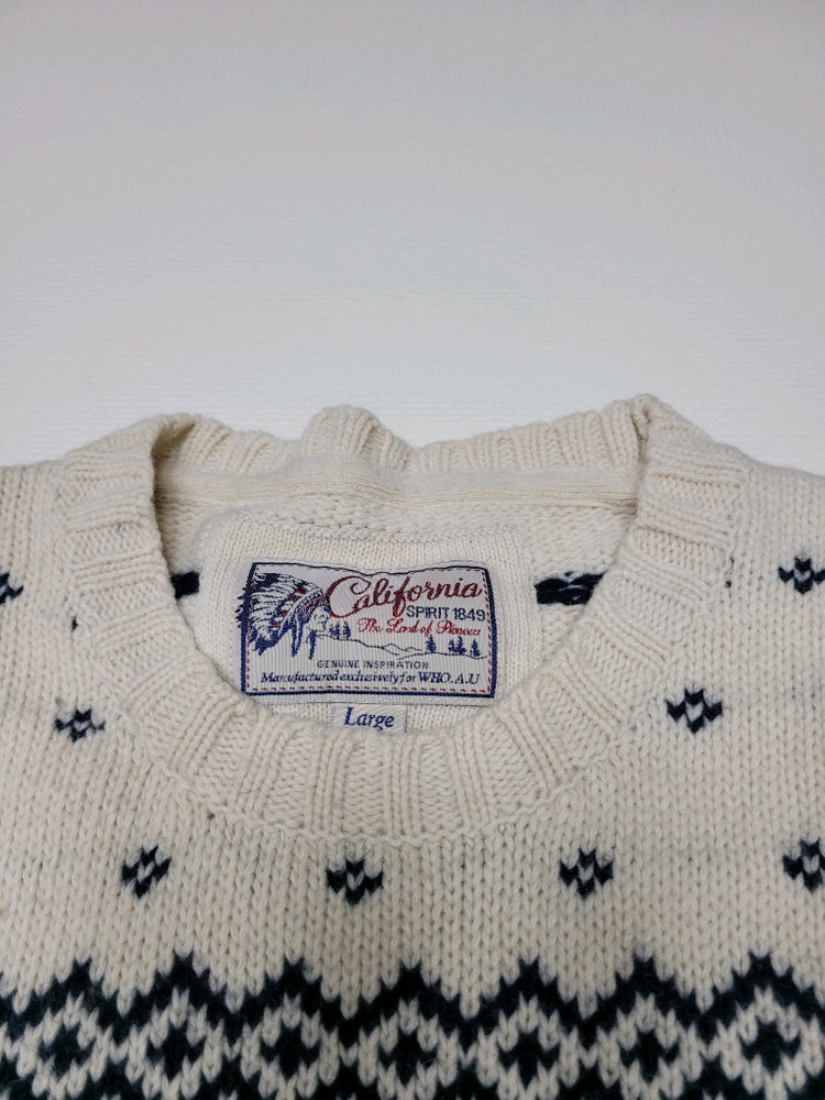 후아유 WHO.A.U 눈꽃패턴 니트 스웨터 L 아이보리--18