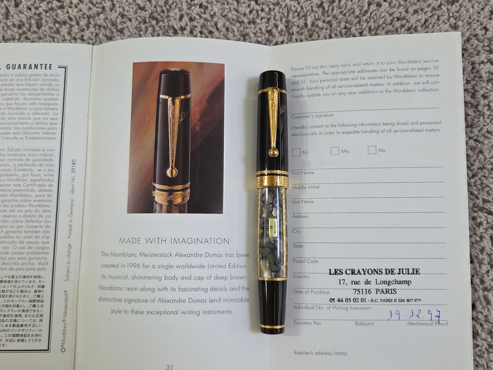 몽블랑 작가시리즈 알렉산더 뒤마 M 만년필--2