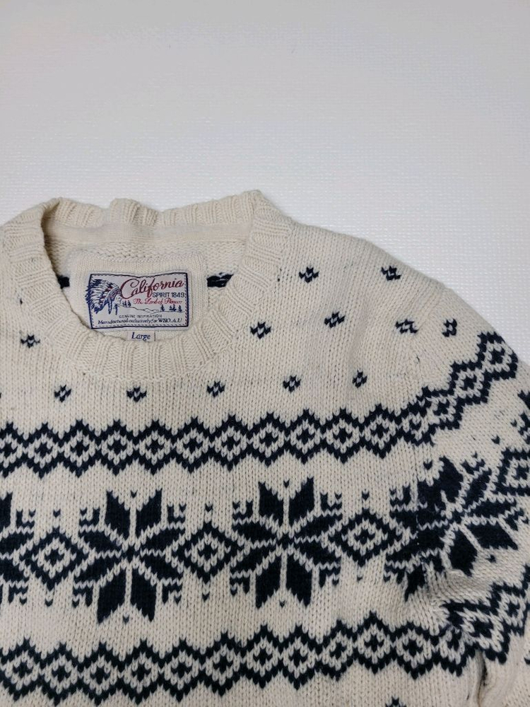 후아유 WHO.A.U 눈꽃패턴 니트 스웨터 L 아이보리--3