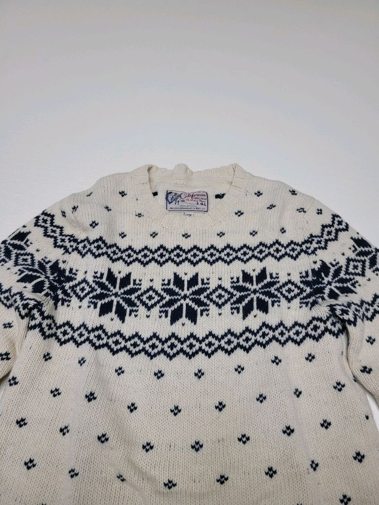 후아유 WHO.A.U 눈꽃패턴 니트 스웨터 L 아이보리--4