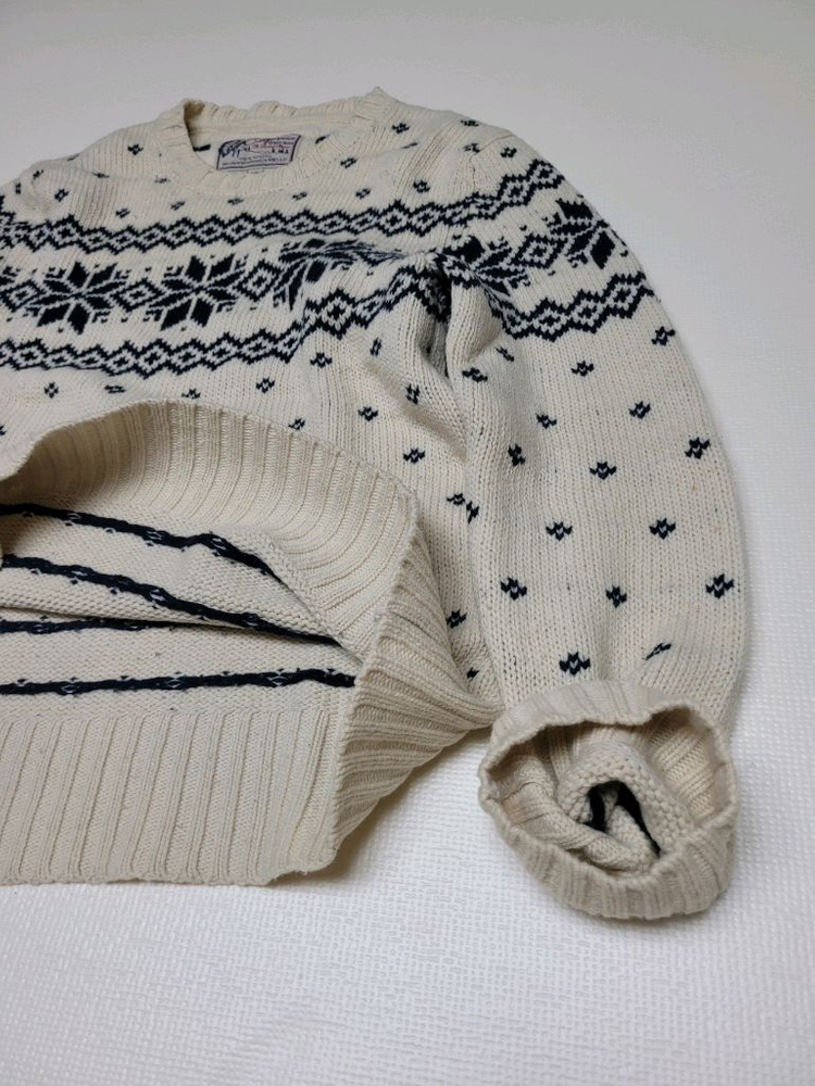 후아유 WHO.A.U 눈꽃패턴 니트 스웨터 L 아이보리--5