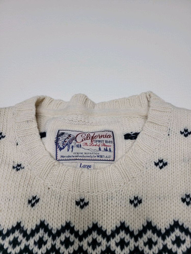 후아유 WHO.A.U 눈꽃패턴 니트 스웨터 L 아이보리--6