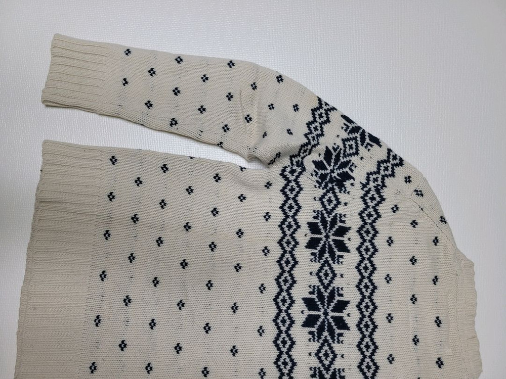 후아유 WHO.A.U 눈꽃패턴 니트 스웨터 L 아이보리--8