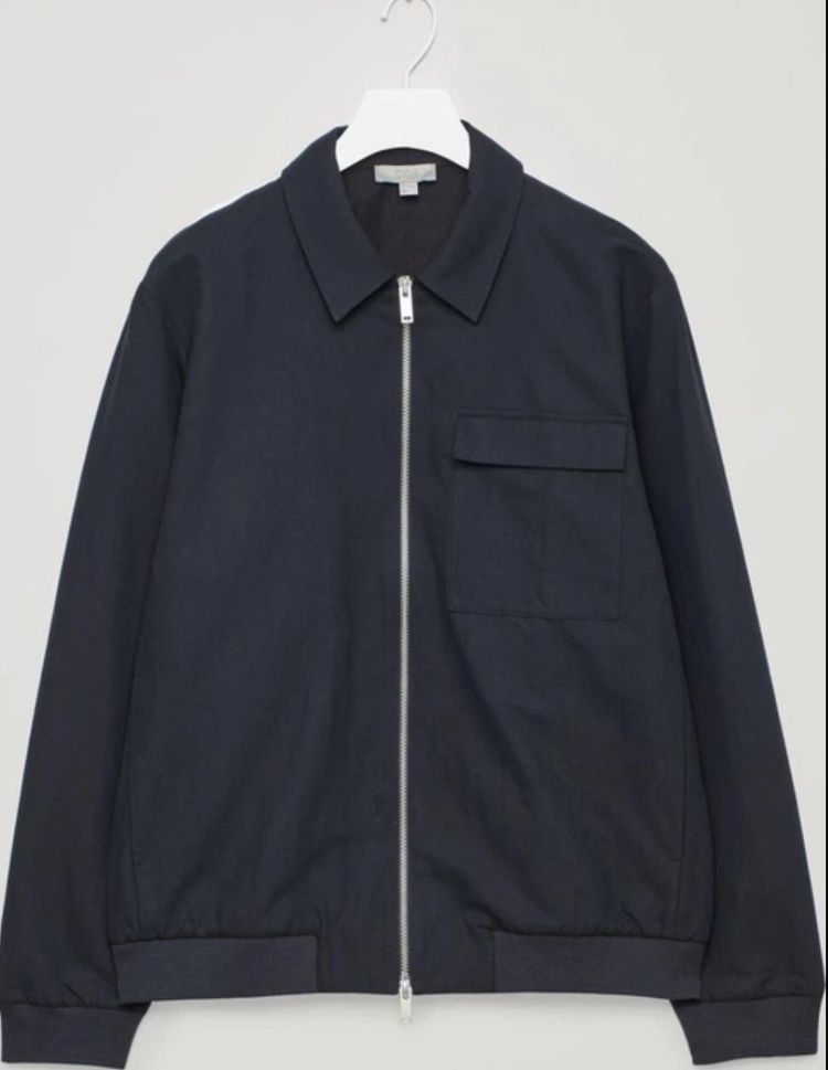 COS 코튼리넨 셔츠자켓 다크네이비 M사이즈 이미지