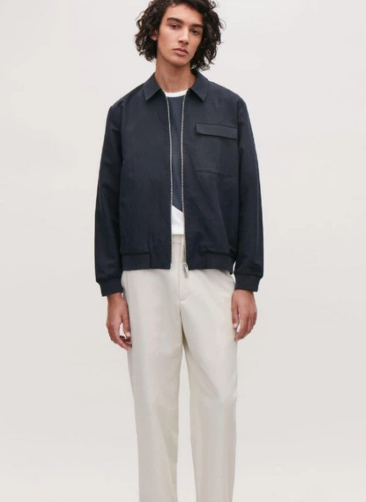 COS 코튼리넨 셔츠자켓 다크네이비 M사이즈 이미지