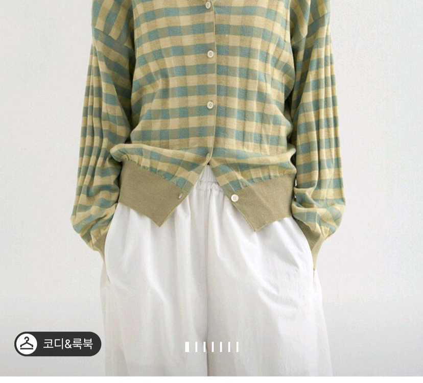 한섬 26ss신상 시스템 울 스트라이프 노치넥 니트 가디건 프리--1