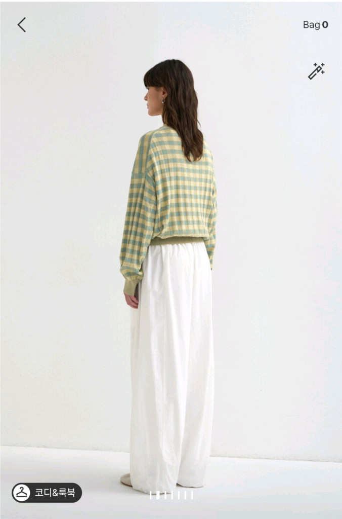 한섬 26ss신상 시스템 울 스트라이프 노치넥 니트 가디건 프리--3